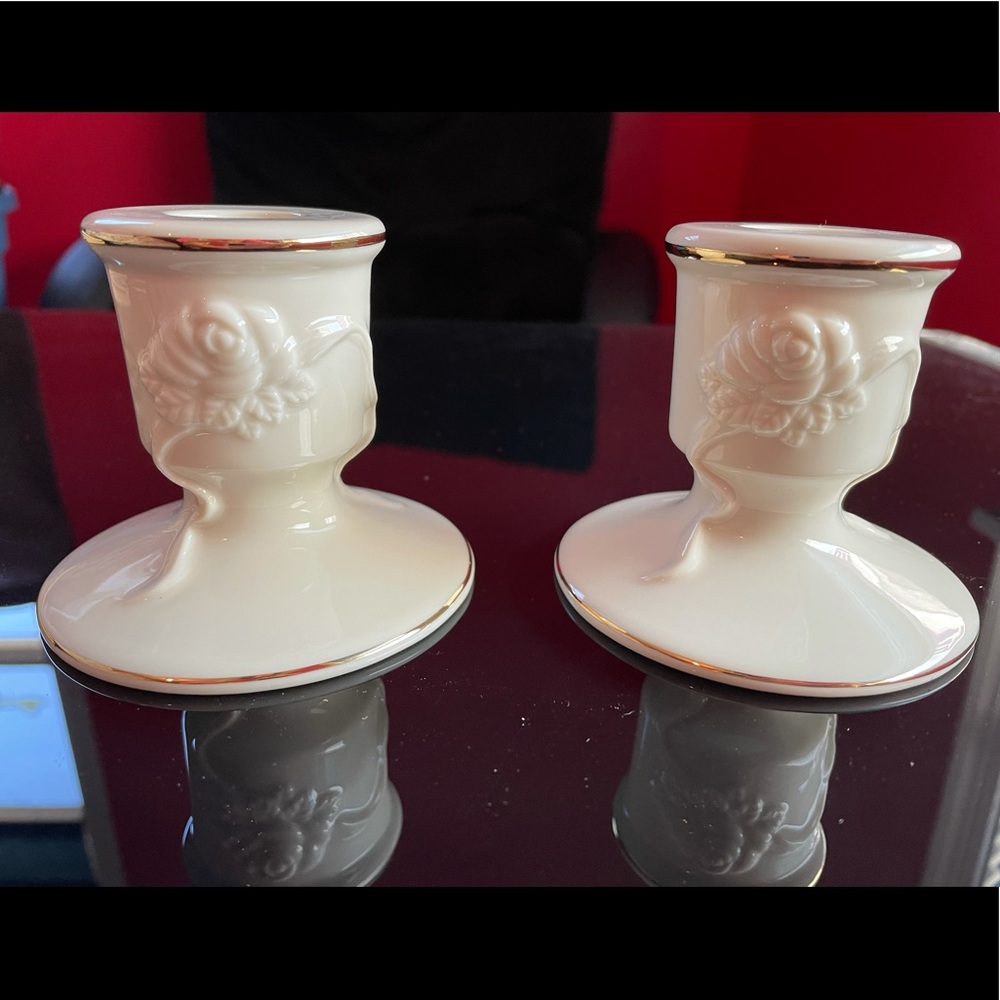Lenox China Candle Stick Holders